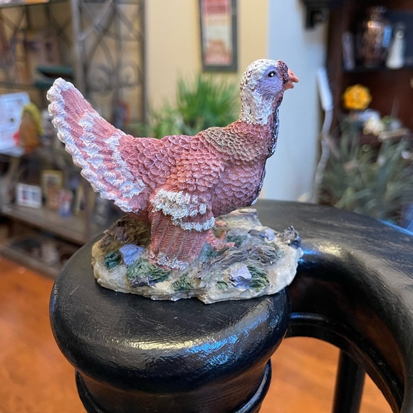 THANKSGIVING TURKEY FIGURE FIGURINE RESIN COLORFUL DECORATION 4” Vintage - Picture 2 of 14